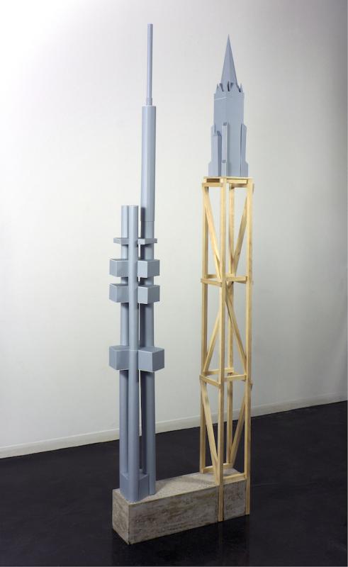 Susan Giles; Zizkov Tower and St. Procopius/scaffold; 2015