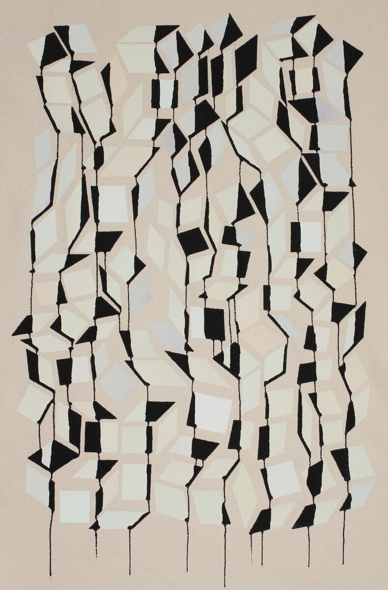 Jean Alexander Frater; parallelograms with white; 2015
