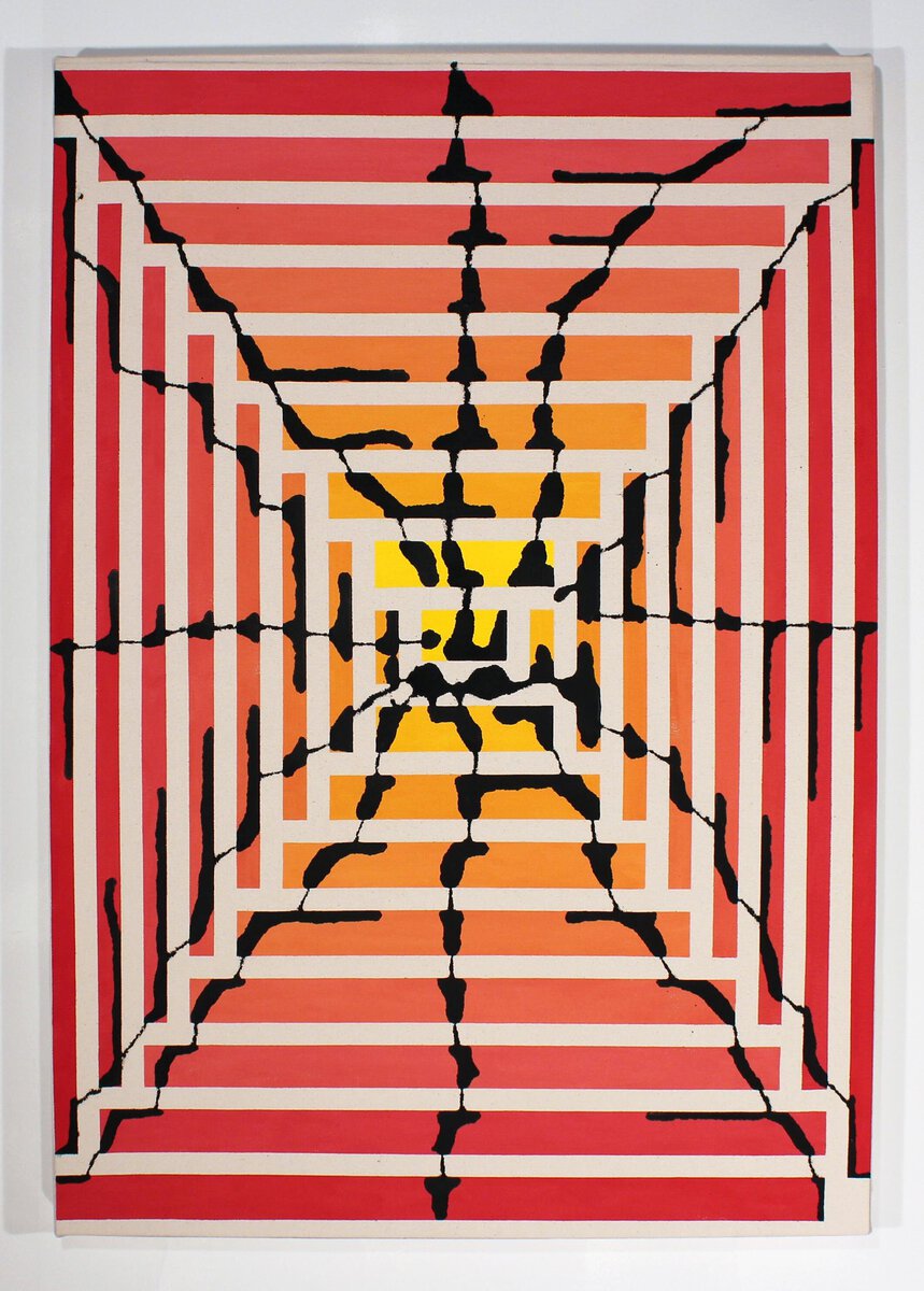 Jean Alexander Frater; yellow to red bands within 2; 2014