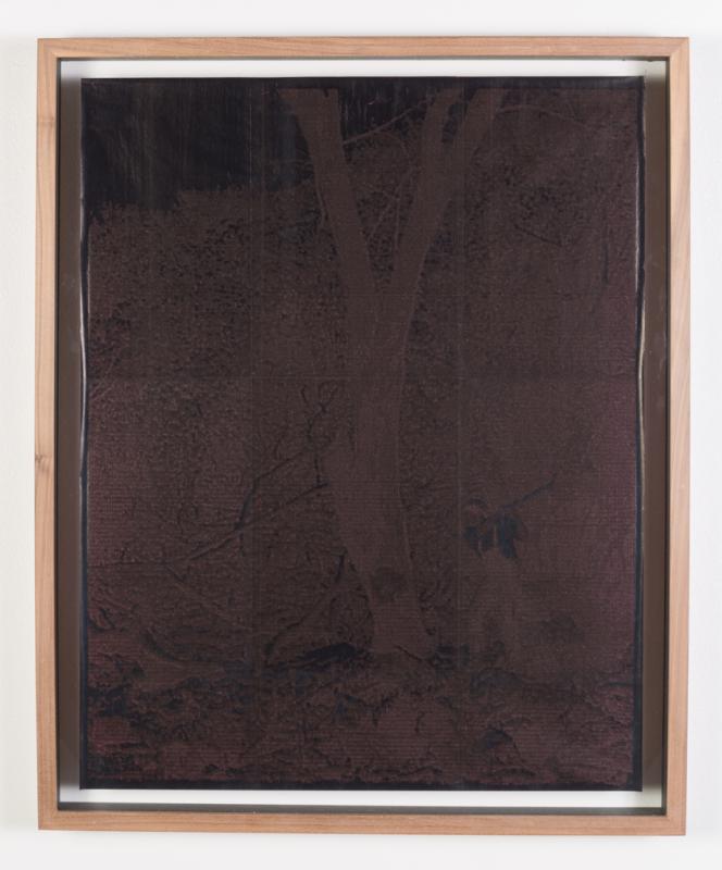Jerry Martin; Indented landscape 1-117 (carbon black-red); 
